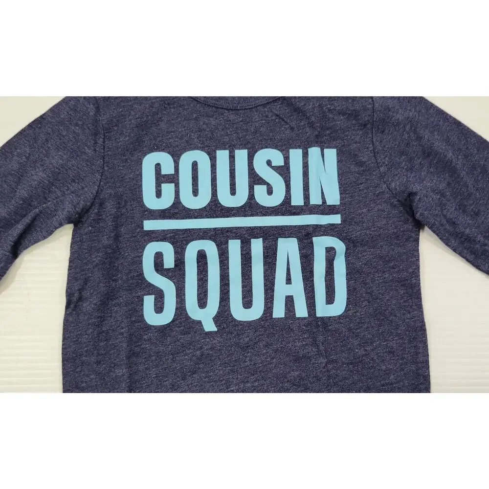 G) The Children's Place Boys Cousin Squad Navy Blue T-Shirt 18-24 M/M
